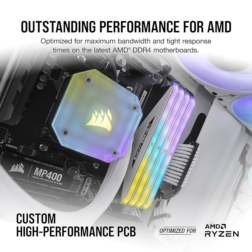 CORSAIR VENGEANCE RGB DDR532GBホワイト16GB×2 CORSAIR VENGEANCE RGB DDR5 RAM 32GB (2x16GB) 6400MHz CL36-48